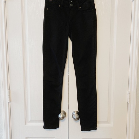 Paige Woman’s Denim Black Pants Verdugo Ultra Skinny Size 25 - Picture 1 of 12